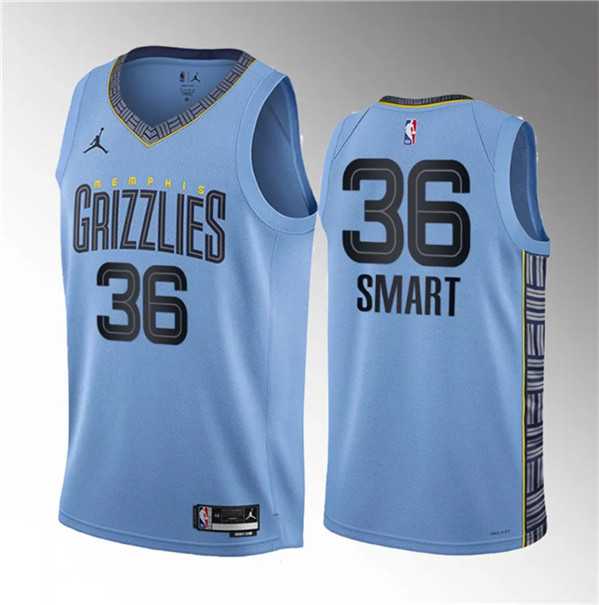 Men's Memphis Grizzlies #36 Marcus Smart Blue 2023 Draft Statement Edition Stitched Basketball Jersey,We sell and wholesale Men's Memphis Grizzlies #36 Marcus Smart Blue 2023 Draft Statement Edition Stitched Basketball Jersey on line form chian!